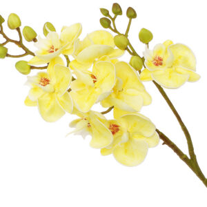 Штучна гілка "Орхідея" (латекс) 60 см жовта