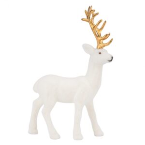424ec8ef-aa8b-4ec7-9d30-119f16e5d5c4.jpg Декоративна фігурка "Оксамитовий олень" 20,5 см біла