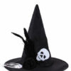 Капелюх відьми з черепом та рукою чорний