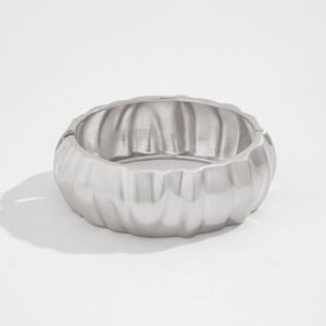 Браслет металевий "Геометричний" масивний срібний (10319)