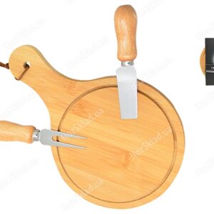 Дошка дерев'яна для сиру (18*26см) з набором інструментів