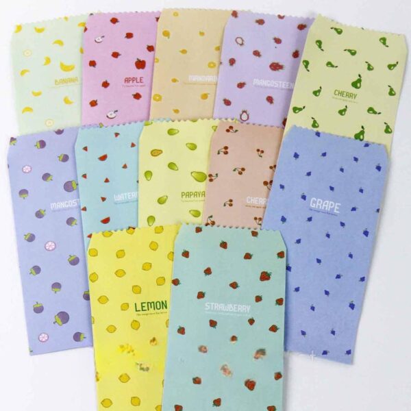 Конверт з принтом фрукти/ квіти 17,5*8,6 см