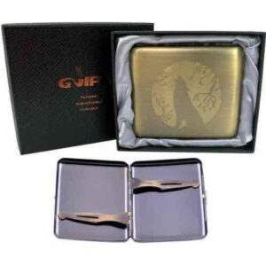 46a1c7e7-b115-4b8d-ab76-bf18922d05da.jpg Портсигар "Вовк" GVIPAI на 20 сигарет у подарунковій коробці золотий