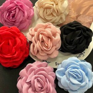 Заколка-краб для волосся «Троянда» мікс кольорів 10 см 1 шт