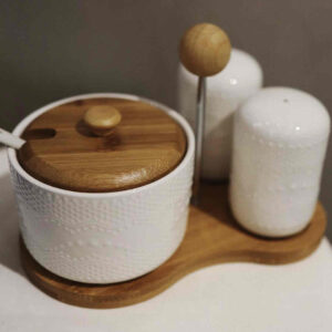 491d73cc-3372-430c-baee-d472097b69a7.jpg Набір для спецій кераміка + дерево, 3 предмета (17,5*13*13)