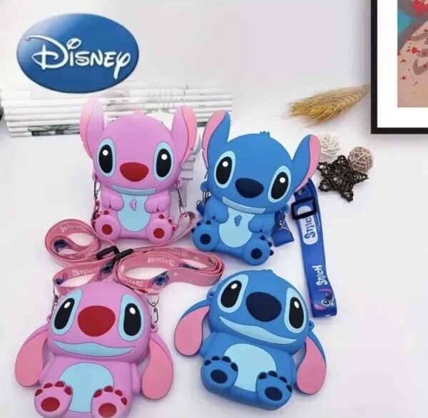 Сумочка силіконова "Stitch/ Стітч" синя/ рожева