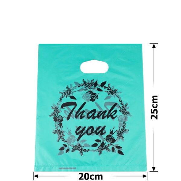 Пакет подарунковий ПВХ (20*25) "Thank you" зелений