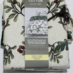 Постіль "Зимова пташка" Primark SINGLE 135*200 підковдра двостороння/ 1 наволочка (74*48) варена бавовна