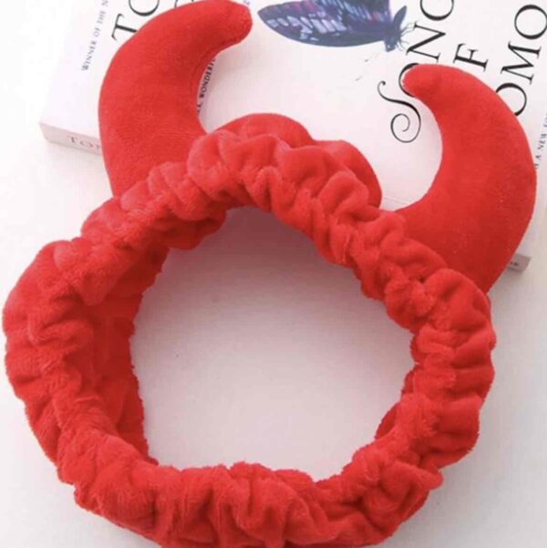 Пов'язка косметична на голову "Чортик" червона