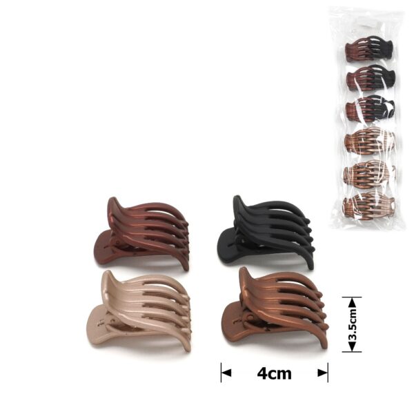 Заколка-краб міні бокова однотонна 4 см