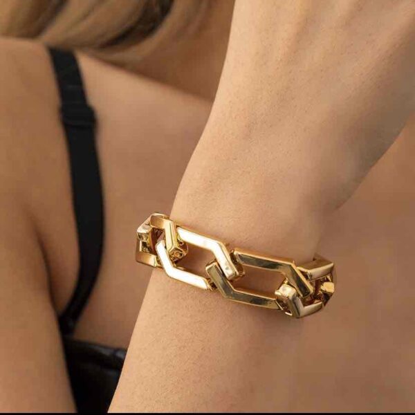 Браслет Ланцюг крупний золотий