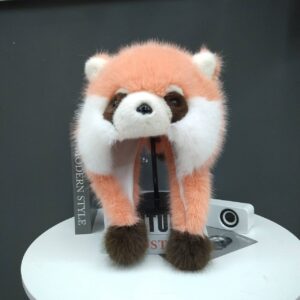 Шапка "Єнот" з екохутра руда