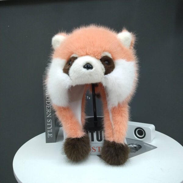 Шапка "Єнот" з екохутра руда