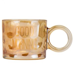 Чашка скляна "Good morning" золота 270 мл