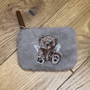 Гаманець компактний Primark лаконічний "Ведмедик" плюшевий сірий