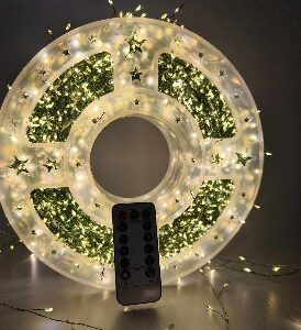 Гірлянда-кластер "Роса" 10 м/ 300 LED  золоте світло з пультом (USB)