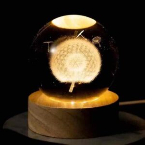 Нічник скляна куля "Кульбаба" 8 см