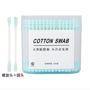 5041b2c2-d2d7-45af-bdd4-fb45f1943104.jpg Палички котонові косметичні зі спіральною головкою, 200 шт зелені