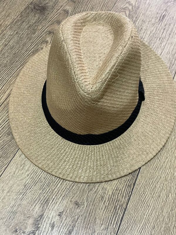 Капелюх чоловічий солом'яний Primark з чорною стрічкою беж