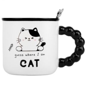 Чашка керамічна "Cat" з ложкою 250 мл
