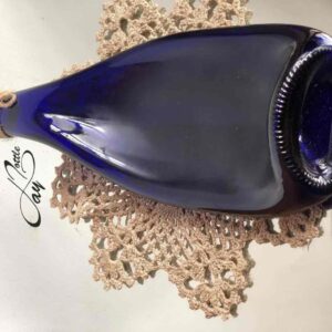 Тарілочка-пляшка для закусок "Champagne blue" синя