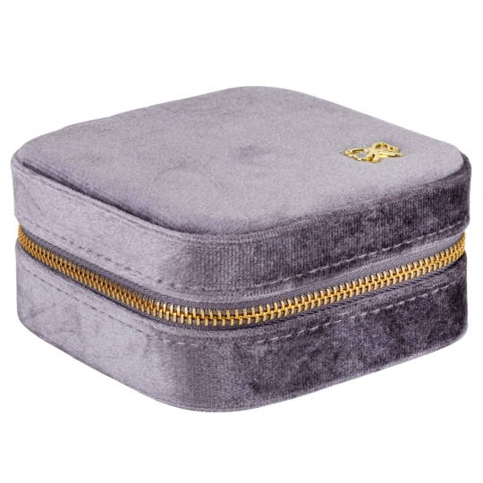 Скринька для прикрас оксамитова "Елеганс" квадратна (10,5 см) мікс кольорів