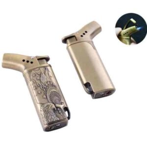 Запальничка бічна кишенькова Gold (гостре полум'я)