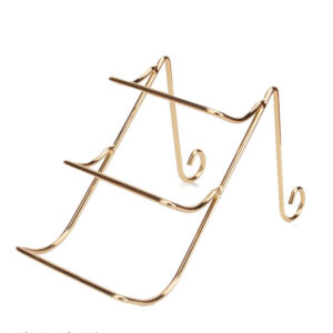 Підставка/ Стійка для вина металева на 3 пляшки, золотий