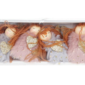 Набір ялинкових прикрас "Янголята" 6,5 см 4 шт