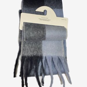 58e3aa7f-86af-484b-8da8-09d3a3d939f4.jpg Шарф Primark осінь/зима вузький ворсистий в клітинку синій