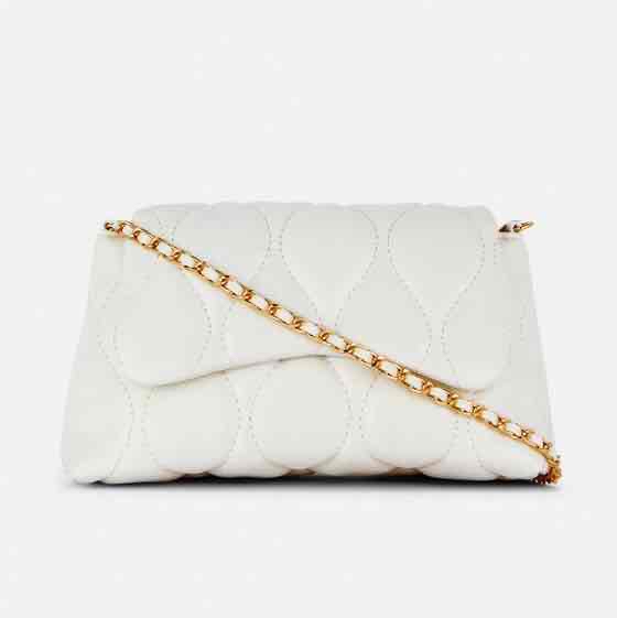 Сумочка стьобана на ланцюжку Primark біла