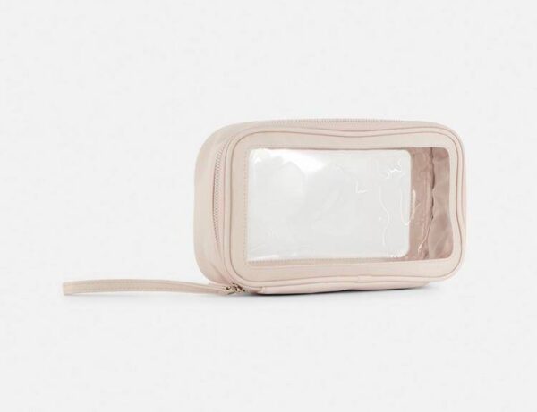 Косметичка Primark прямокутна прозора з бежевим обідком