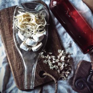 Тарілочка-пляшка для закусок "Champagne" біла