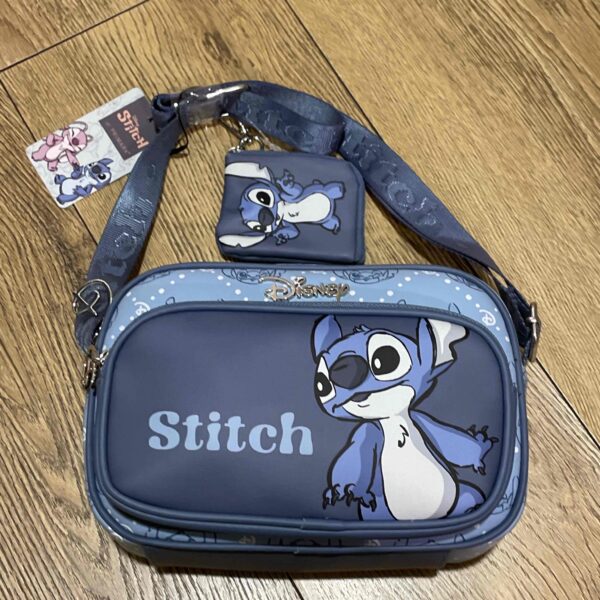Сумочка Primark "Stitch" із зовнішньою кишенею та гаманцем синя