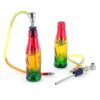 Кальян/Міні-бонг у вигляді пляшки з трубкою та чашею Rasta