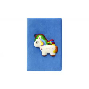 Блокнот А5 фланелевий WB "Єдиноріг" з сквішем 80арк.