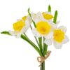 Штучний букет нарцисів "Муза" (латекс) білий 33 см