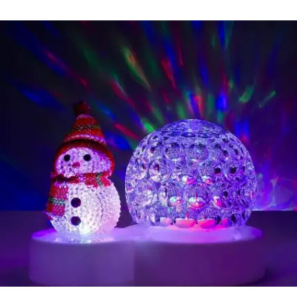 Нічник/лампа на підставці «Сніговик та Куля»