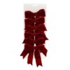 Бант декоративний оксамитовий 16 см/ 1 шт бордо
