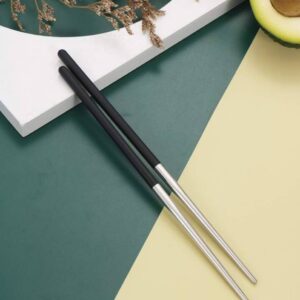 61062777-7987-4727-933d-ef8ea70ccf64.jpg Палички для суші з нержавіючої сталі, чорно-срібний