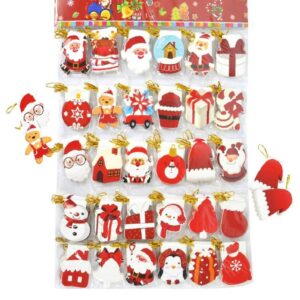 Міні-листівка/бірка для подарунку Новорічна кольорова (5,4*7,2 см)