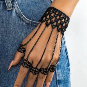 Слейв-браслет мереживний чорний