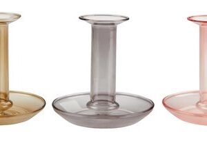 Підсвічник EDGAR д.10см в.10см жовтий/рожевий/сірий