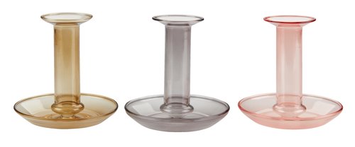 Підсвічник EDGAR д.10см в.10см жовтий/рожевий/сірий