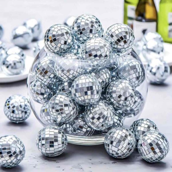 Декор "Диско куля" срібний 5 см/ 1 шт