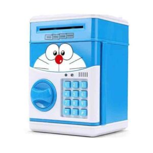 Скарбничка-сейф "Кіт Дореамон" з кодовим замком синя