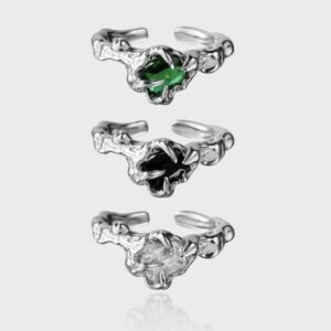 64bf9508-46ec-4cd8-b589-db1369f8ad73.jpg Каблучка жіноча геометрична абстрактна з камінцем срібна (8152)