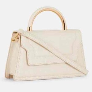 64fe0458-9685-4ae9-aae0-1760a891f769.jpg Сумочка-міні Primark ефект крокодила з золотистою ручкою беж