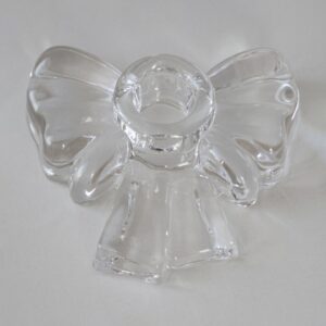 Підсвічник скляний "Бантик" 9,2 см прозорий
