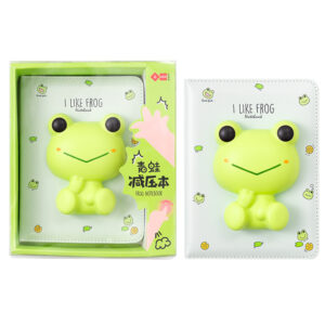 Блокнот з іграшкою сквіш, що знімається (127*175), мила жабка